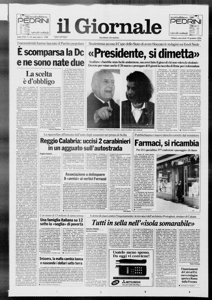 Il giornale : quotidiano del mattino